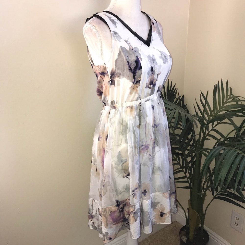 Simply Very Vera Wang Sleeveless Floral Dress S - Picture 5 of 7